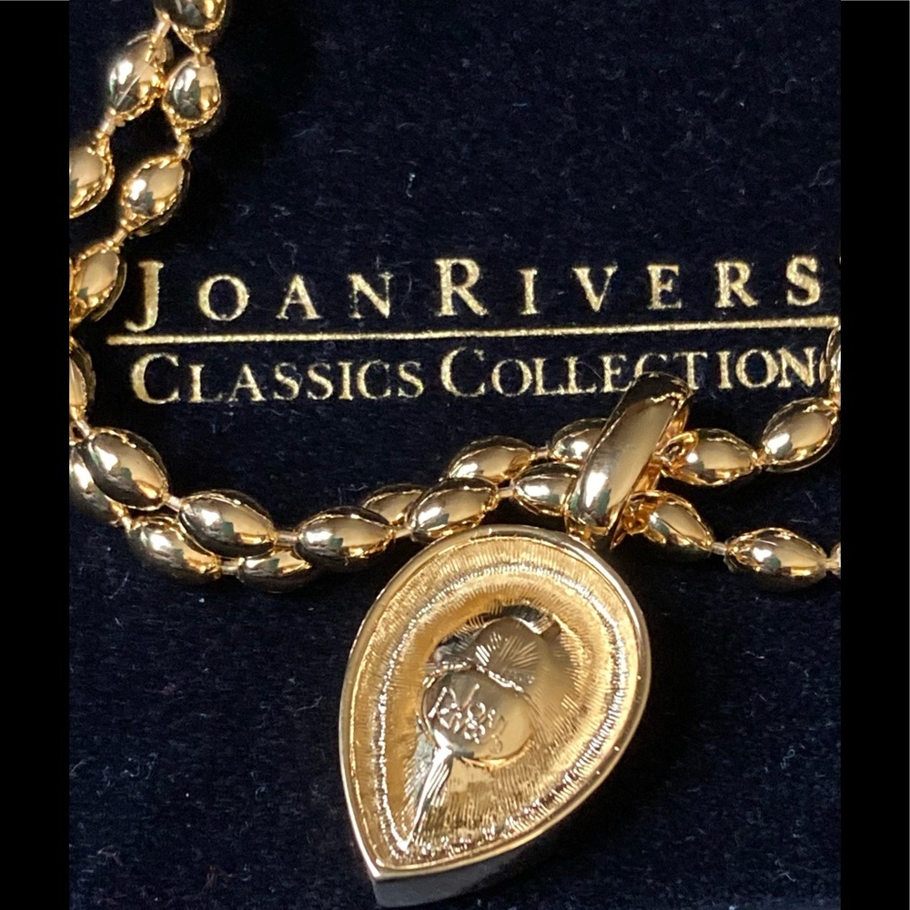 JOAN RIVERS Smoky Topaz Teardrop Pendant Beaded Necklace NIB! - Picture 8 of 8